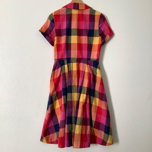Emily and Fin Pink/Multicolored Button Down Dress Size US XS UK 8 EU 36 - Picture 2 of 13